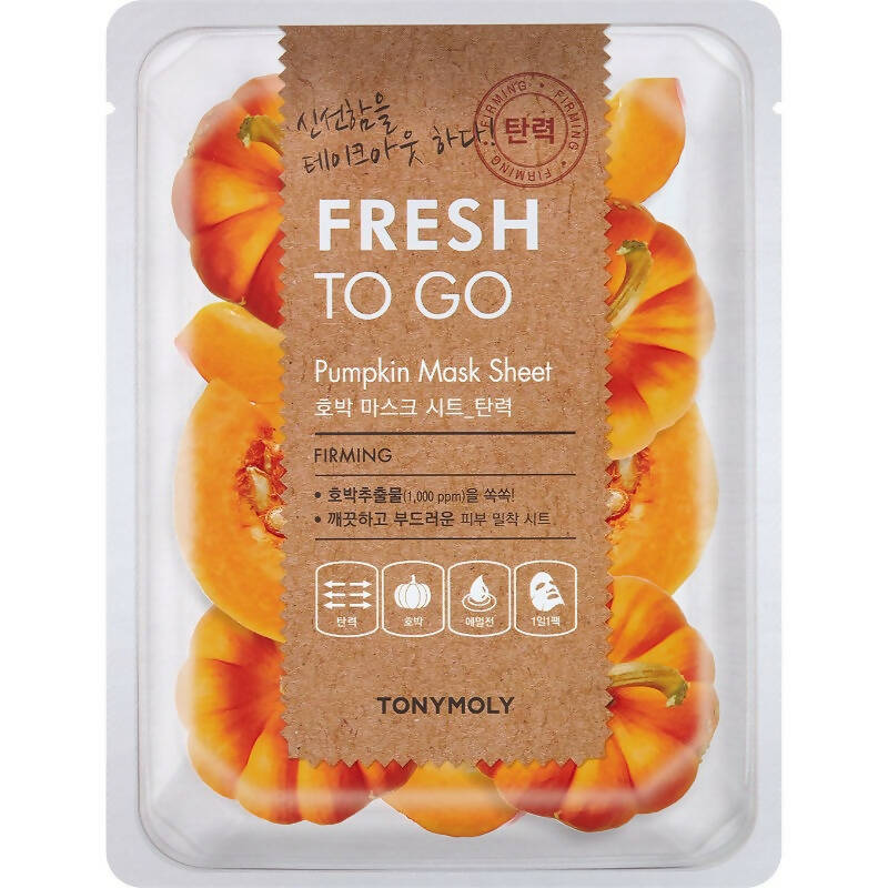 Tonymoly Fresh To Go Pumpkin Mask Sheet Firming - Korean Skincare