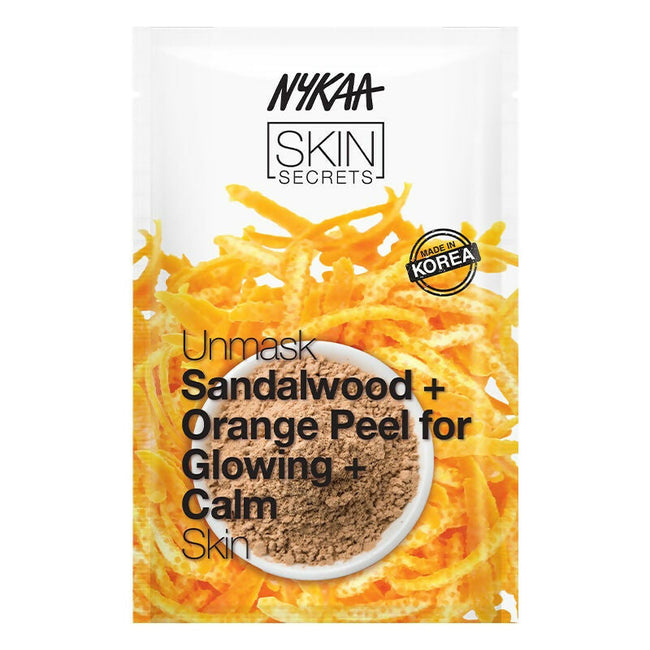 Nykaa Skin Secrets Indian Rituals Sandalwood + Orange Peel Sheet Mask For Glowing & Calm Skin Hover Image