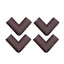 Safe-O-Kid Set of 4 Corner U Shaped Corner Guards for Kids safety- Brown-Large