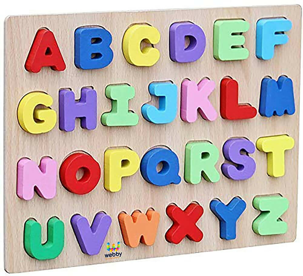 Webby Wooden Capital Alphabets Letters Learning Educational Puzzle Toy for Kids