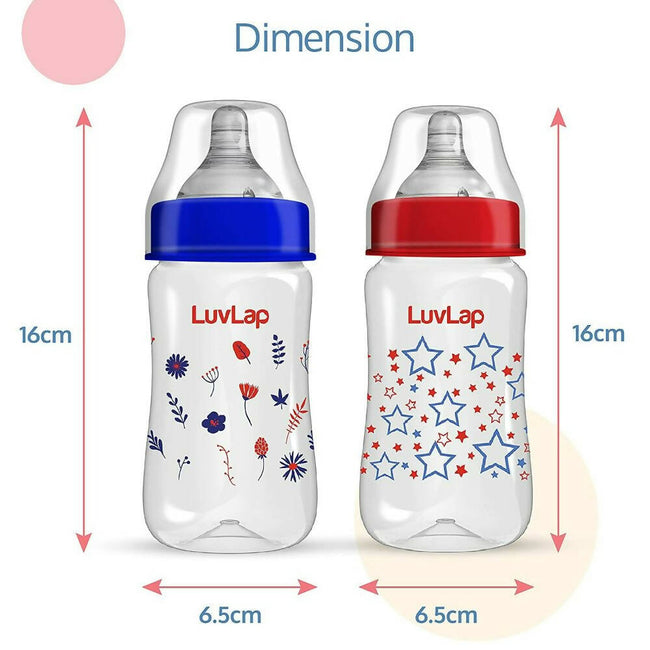 LuvLap Anti-Colic Wide Neck Natura Flo Baby Feeding Bottle Main Image