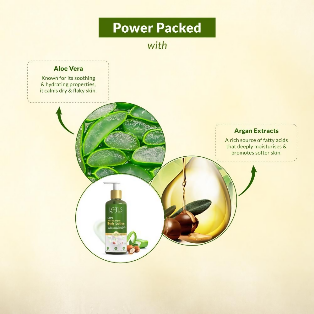 Lotus Botanicals 100% Aloe & Argan Body Lotion