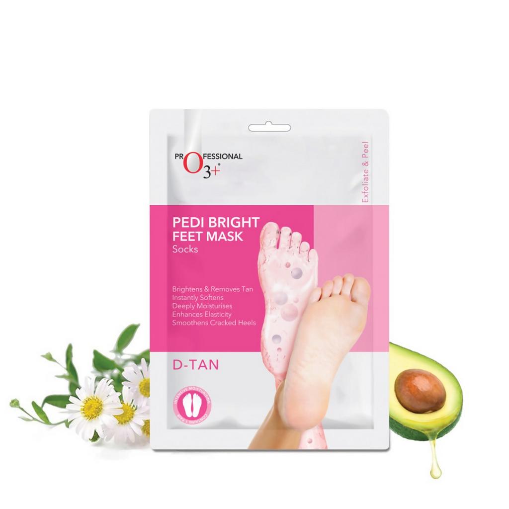 Professional O3+ Pedi Bright Foot Socks Cream Mask