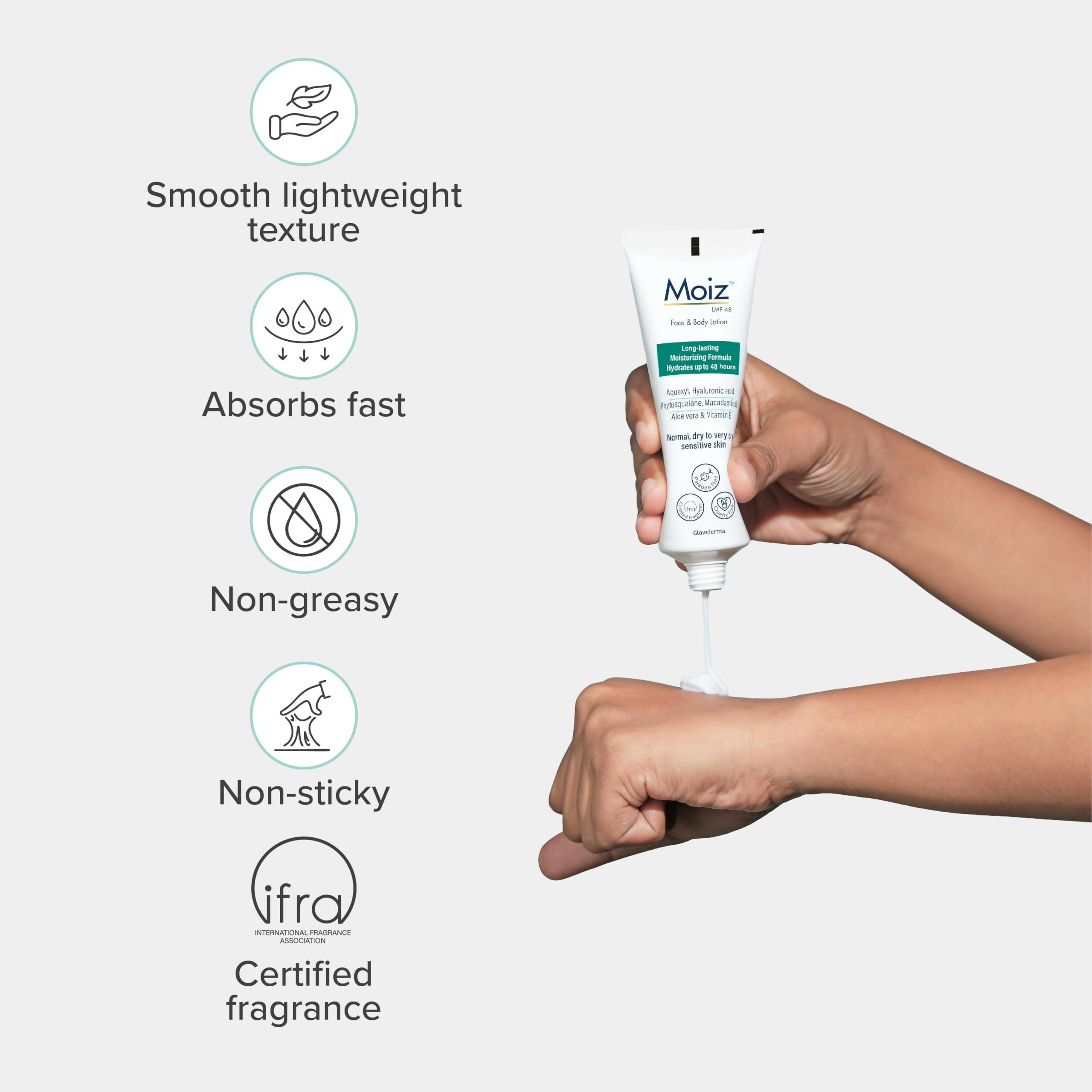 Moiz LMF 48 Lotion 48 Hour Long-Lasting Moisturizer