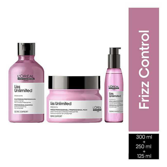 L'Oreal Professionnel Liss Unlimited Shampoo, Hair Mask & Hair Serum Serie Expert Main Image