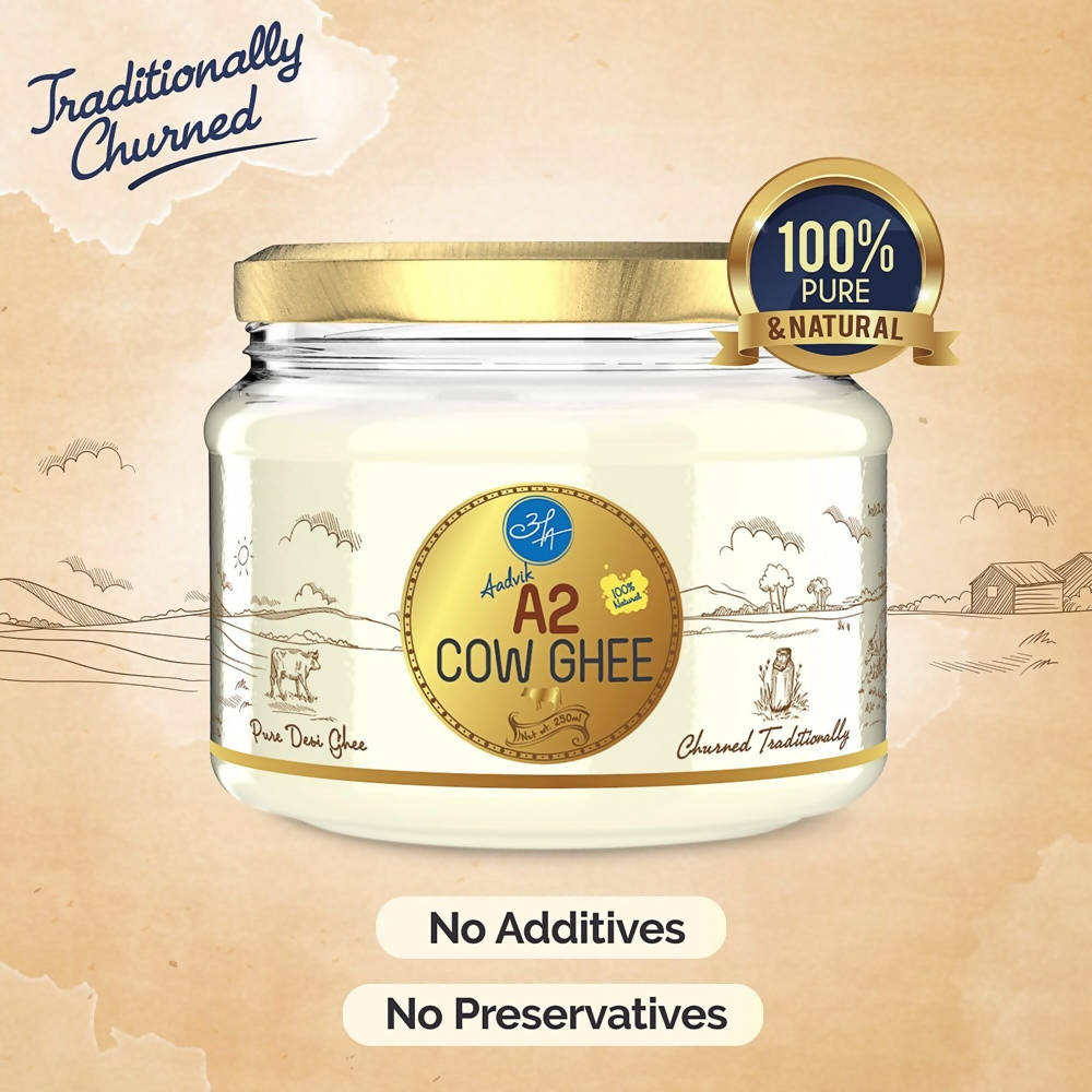 Aadvik A2 Cow Ghee | A2 Gir Cow Ghee | Bilona Method Cultured Ghee