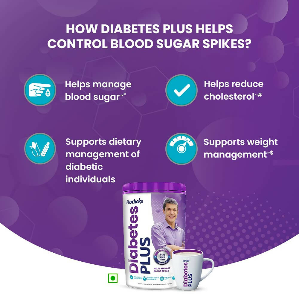 Horlicks Diabetes Plus - Sugar Free Protein Powder, Diabetic Nutrition Drink