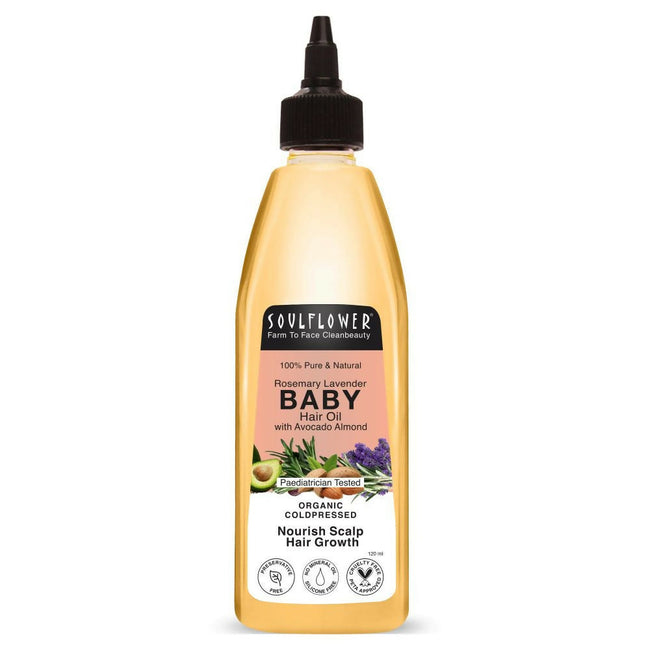 Soulflower Rosemary Lavender Baby Hair Oil Hover Image