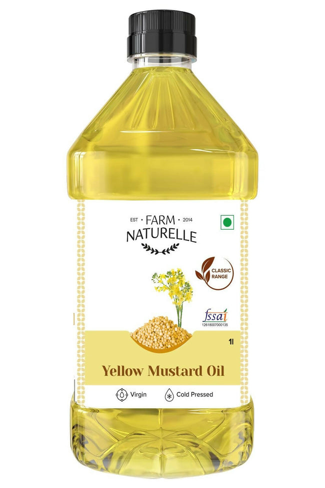Farm Naturelle Cold Pressed Virgin Kachi Ghani Virgin Yellow Mustard Oil Hover Image