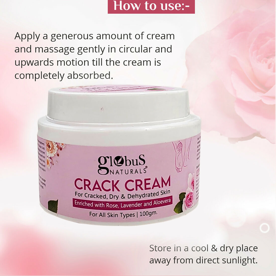 Globus Naturals Crack Cream Rose
