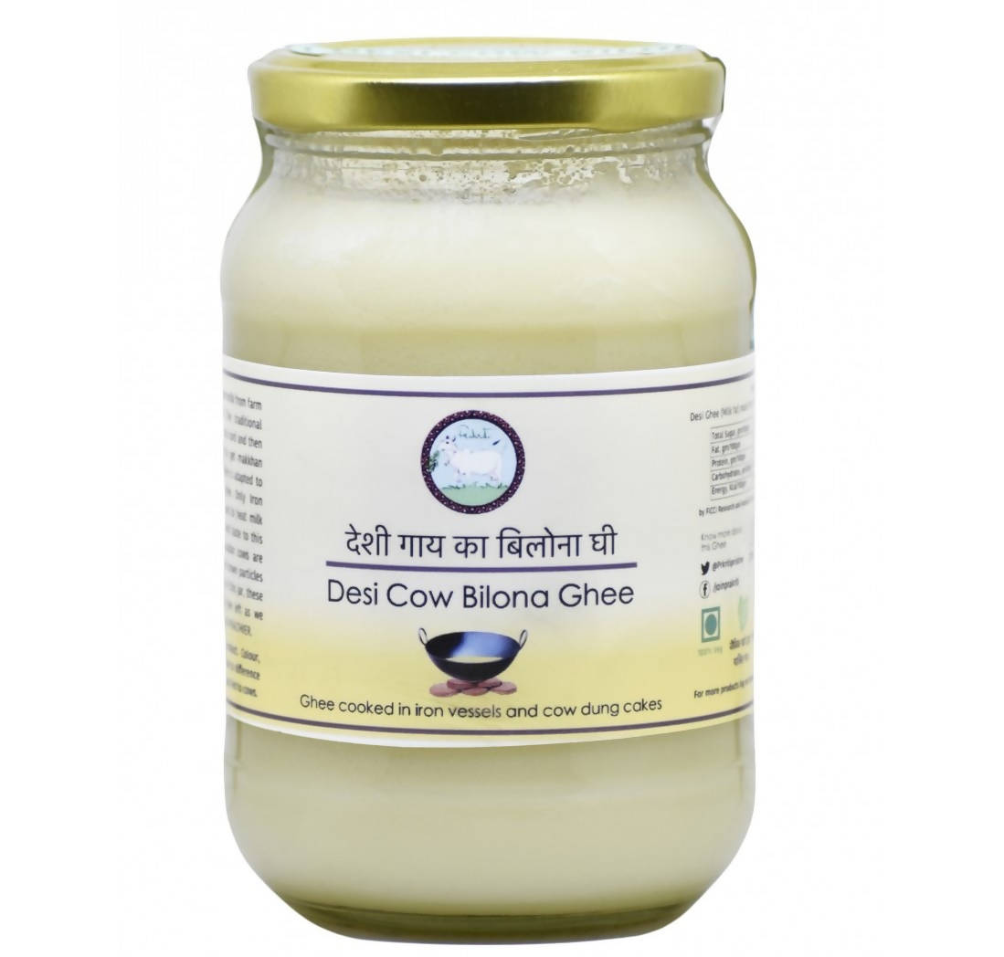 Prakriti Desi Cow Bilona Ghee | Organic Desi Cow Ghee | Pure organic ghee, traditionally-churned, chemical-free, granular ghee, nutritious by nature