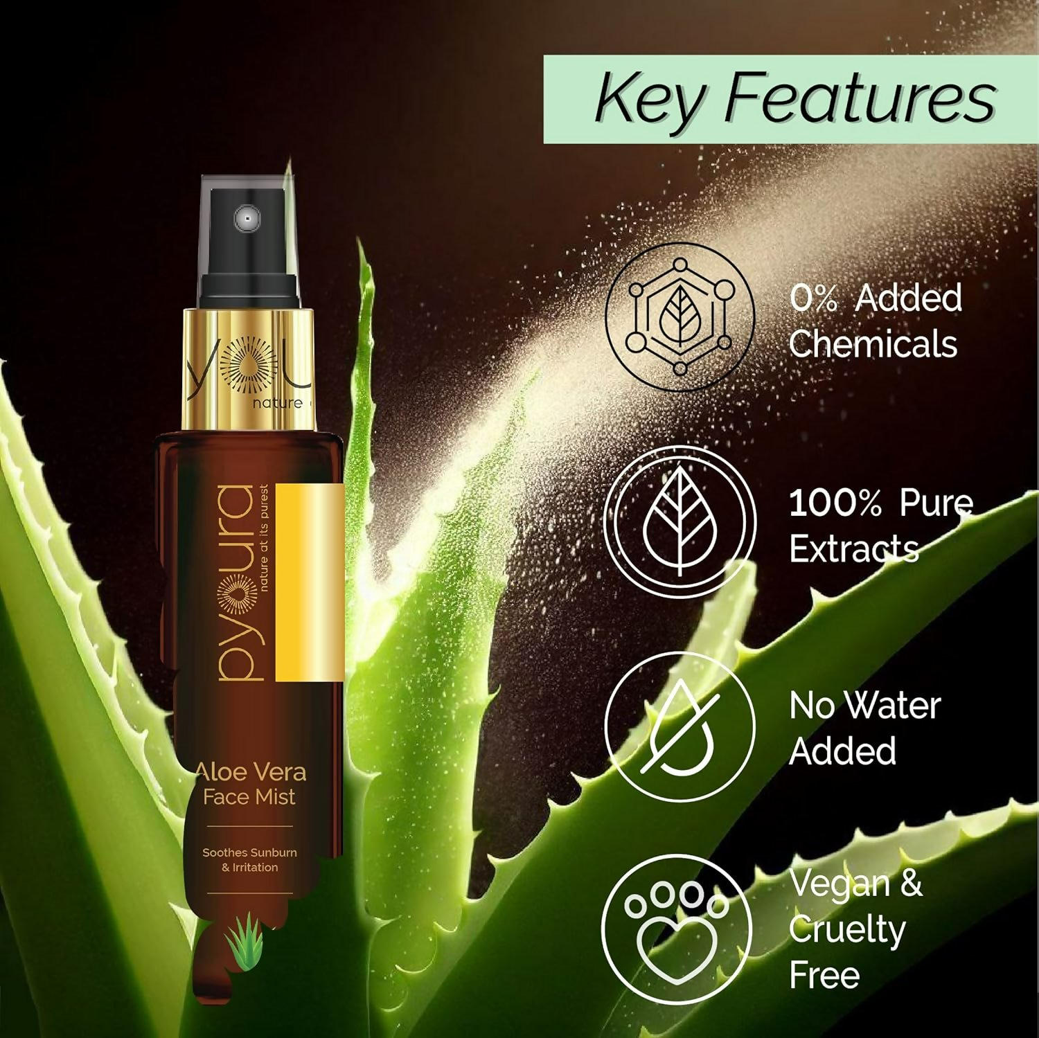 Pyoura Aloe Vera Hydrating No Gel Face Toner Mist
