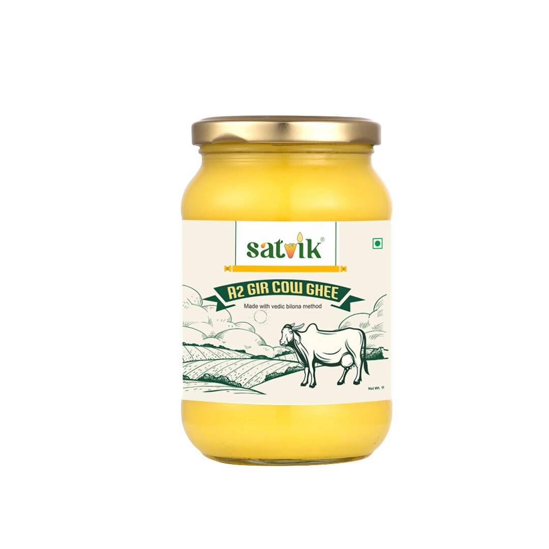 Satvik A2 Gir Cow Ghee | Vedic Bilona Method | Bilona Ghee | A2 Cow Desi Ghee