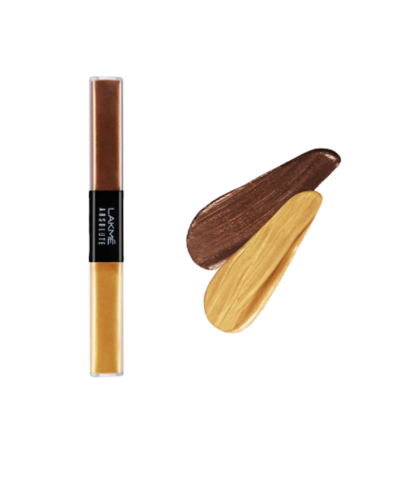 Lakme Absolute Explore Liquid Eye Shadow - Blackstar Gold & Karat Gold