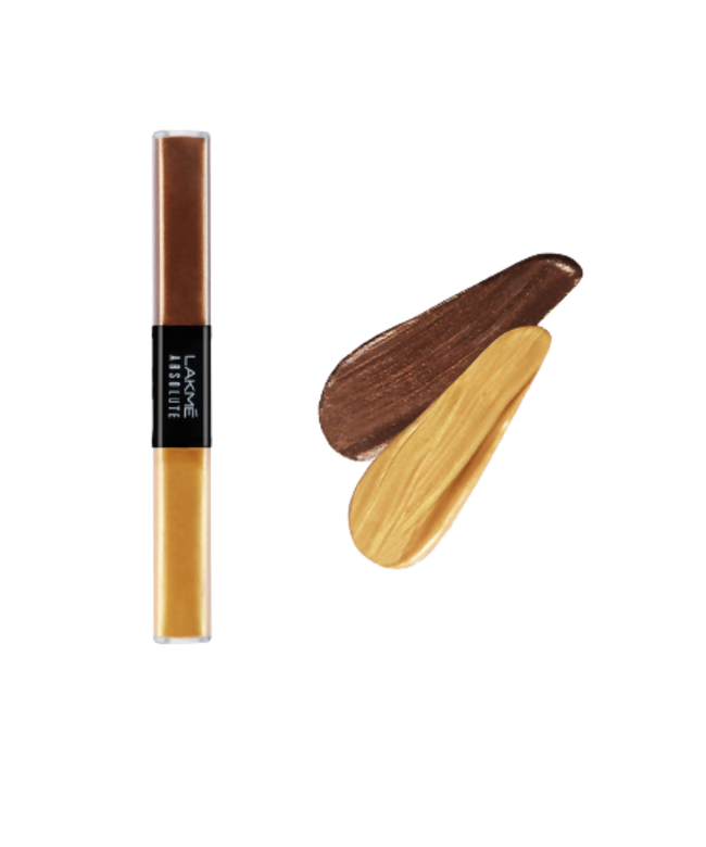 Lakme Absolute Explore Liquid Eye Shadow - Blackstar Gold & Karat Gold Hover Image