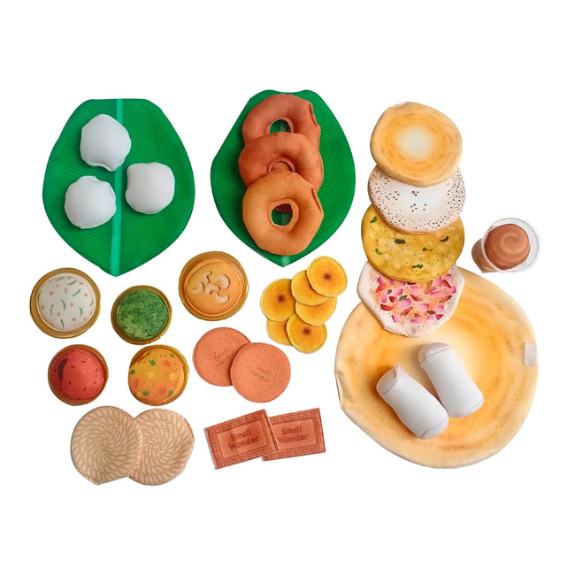 The Small Wonderland Mahabali set-33 Piece Set south Indian food inspired pretend play food set Hover Image