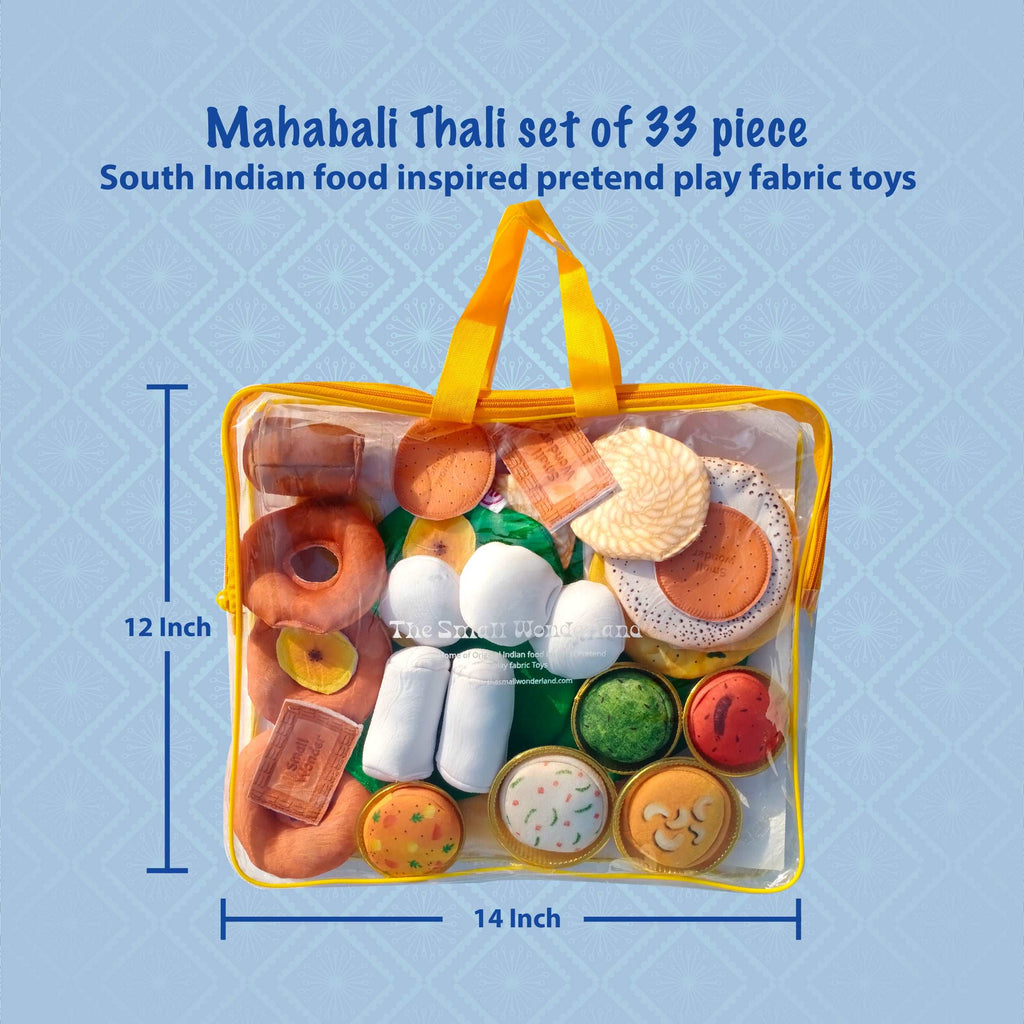 The Small Wonderland Mahabali set-33 Piece Set south Indian food inspired pretend play food set