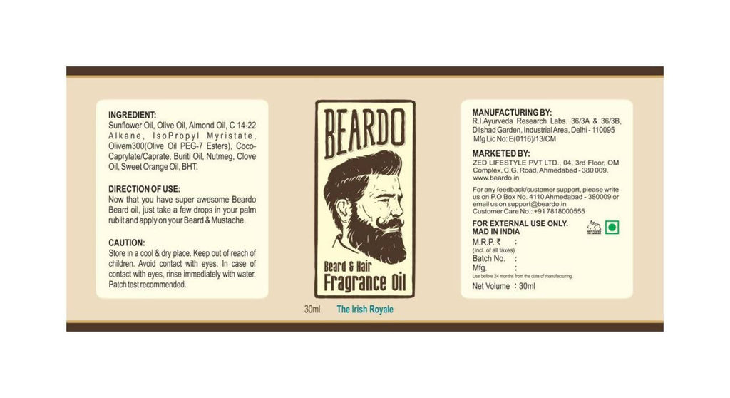 Beardo The Irish Royale Beard Oil & Beard Wash Combo