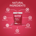 Purna Gummies Biotin Cranberry Flavour Gummies with Vitamin B 12 for Stronger Hair and Nails