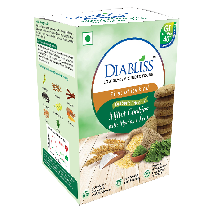 Diabliss Diabetic Friendly Millet Cookies With Moringa Leaf