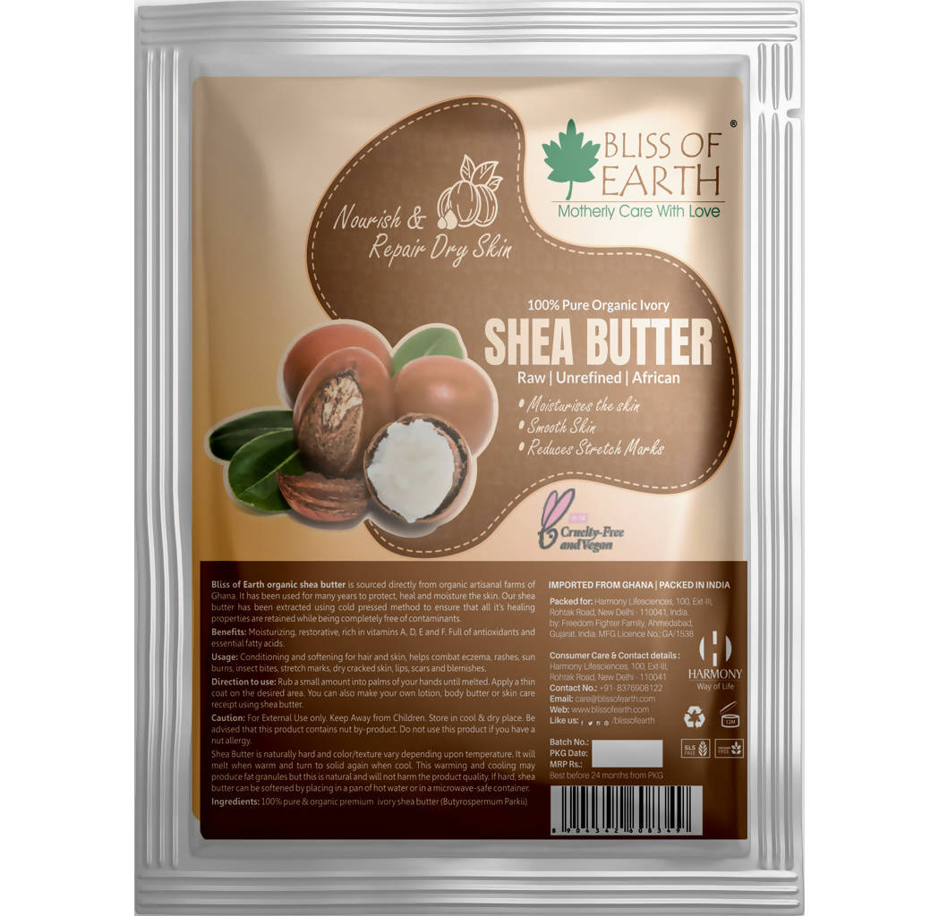 Bliss of Earth 100% Pure Organic Ivory Shea Butter