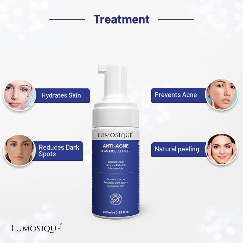 Lumosique Anti Acne Foam Face Cleanser