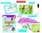 Braintastic Educational Game: Alphabet & Numbers(3-6 yrs)/Write & Wipe Activity Sheets/Kids Toys/34 pcs Free Puzzle