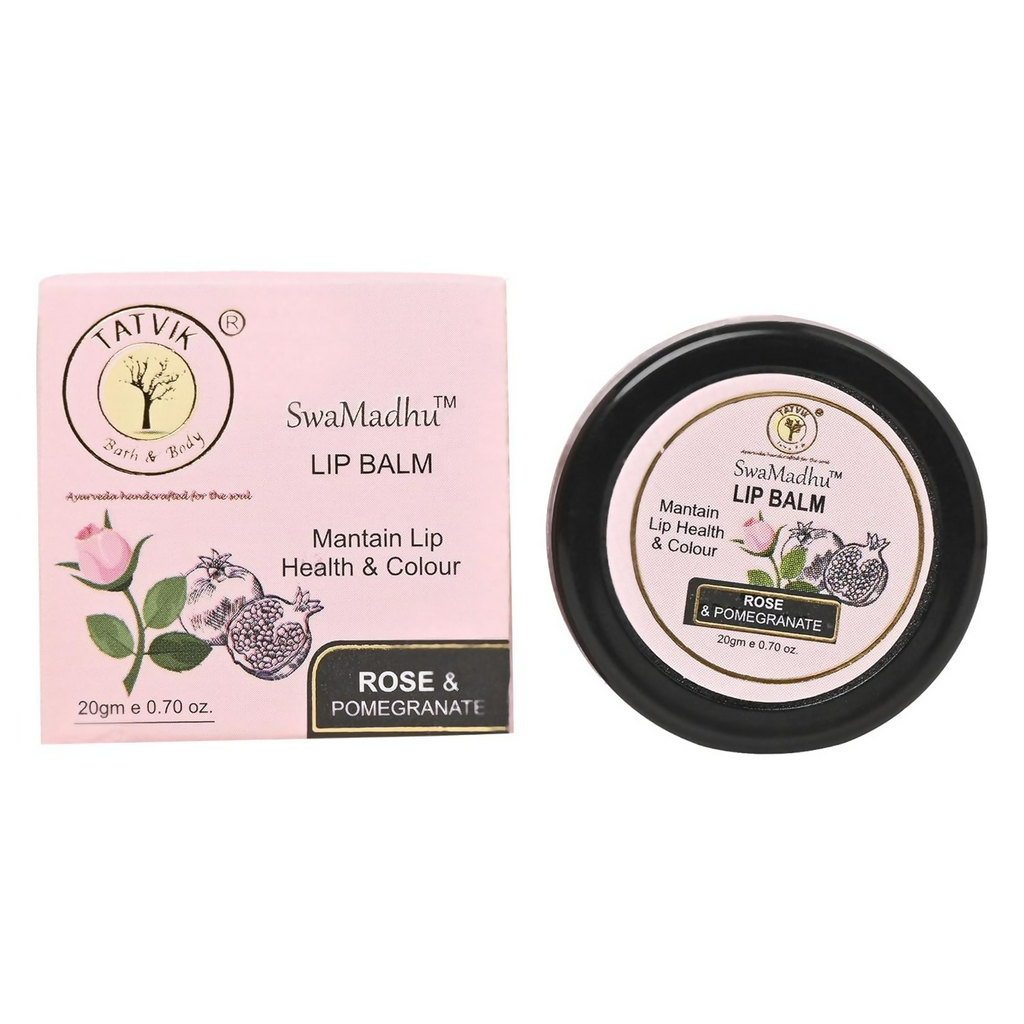 Tatvik Ayurveda Swamadhu Lip Balm & Tint (Rose & Pomegranate)