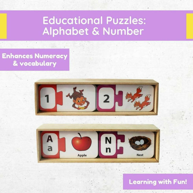 Matoyi Educational Puzzles Kit (Alphabets & Numbers) Main Image