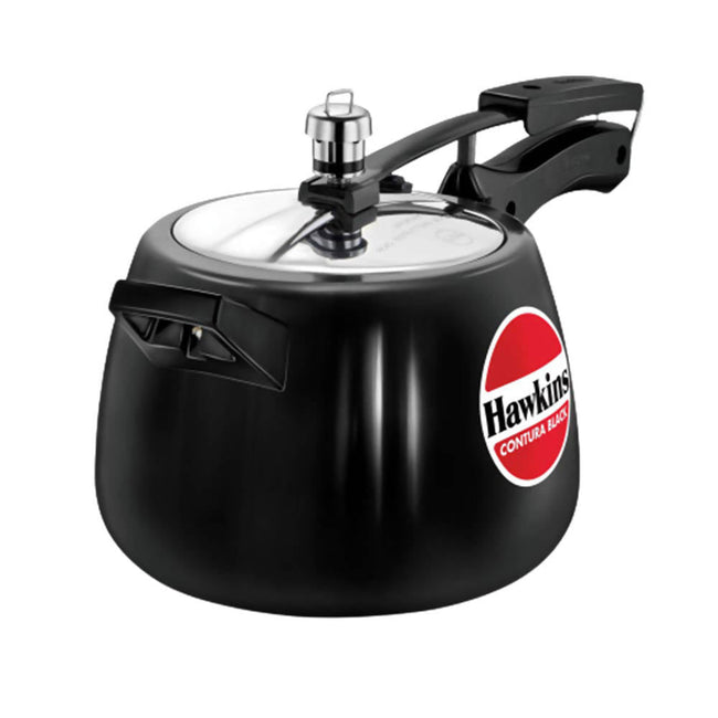 Hawkins Contura Black Pressure Cooker 4 Litre - Black (CB40) Hover Image