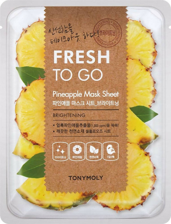Tonymoly Fresh To Go Pineapple Mask Brightening - Korean Skincare Hover Image