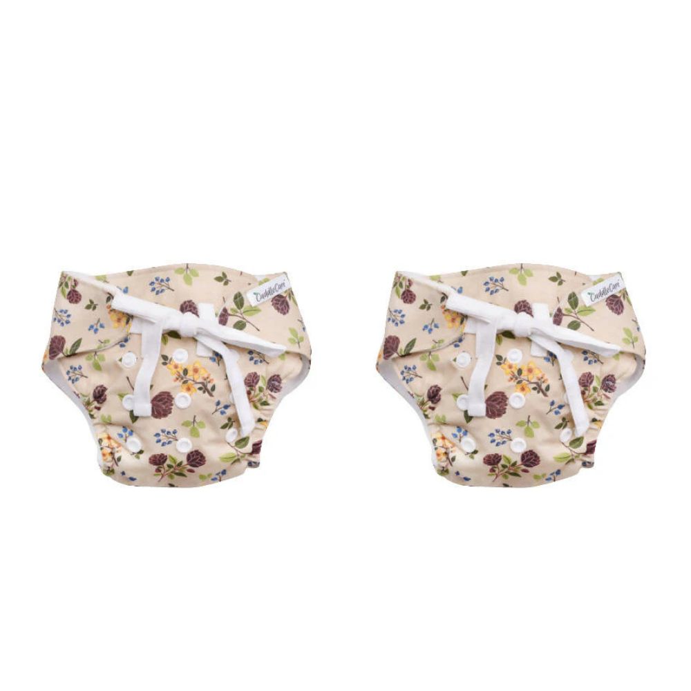 Cuddle Care Wildflower New Born Baby Diapers (Pack of 2)
