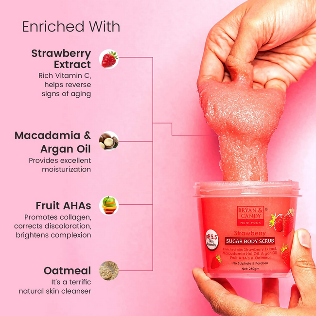 Bryan & Candy Strawberry Sugar Body Scrub Main Image