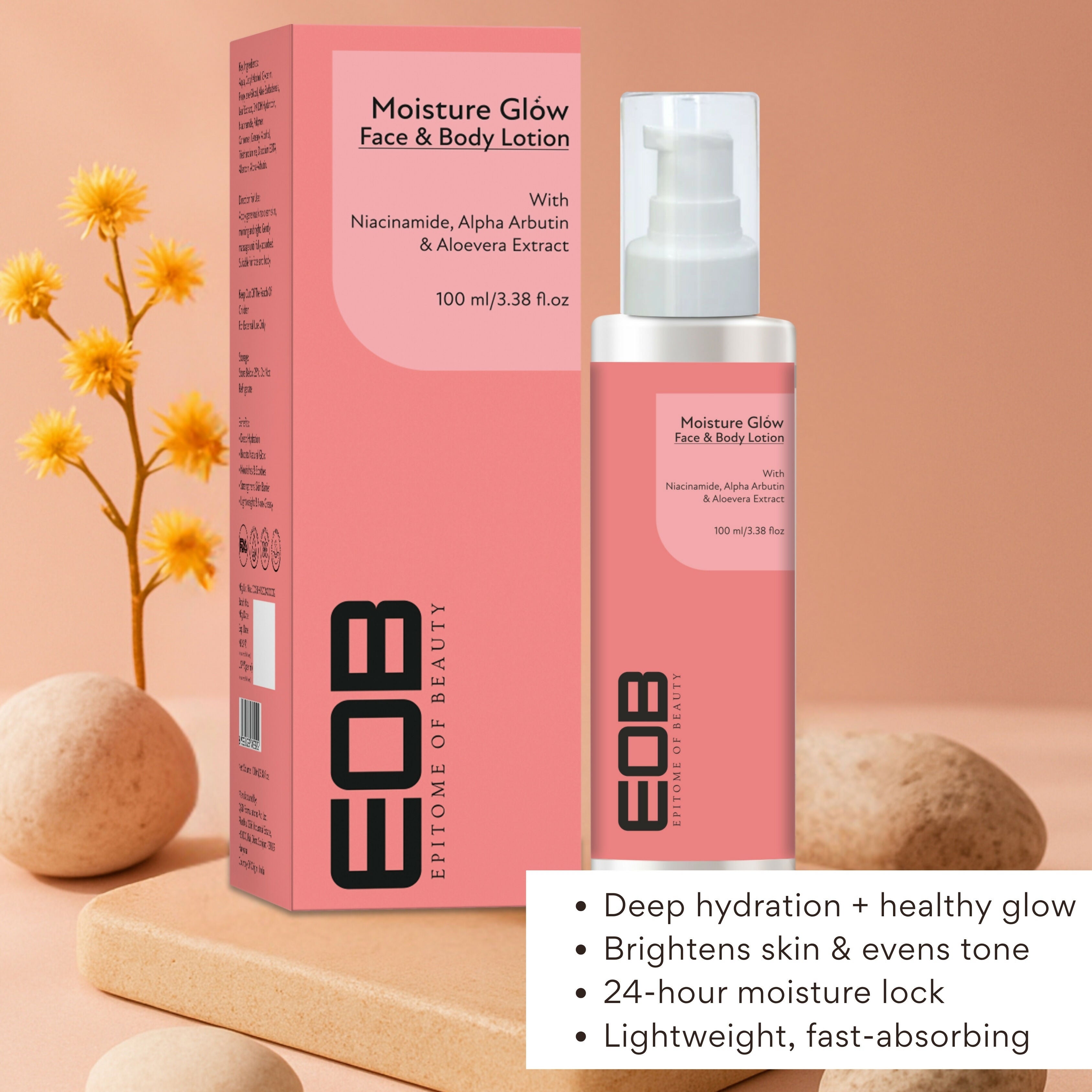 EOB Moisture Glow Lotion for Face & Body
