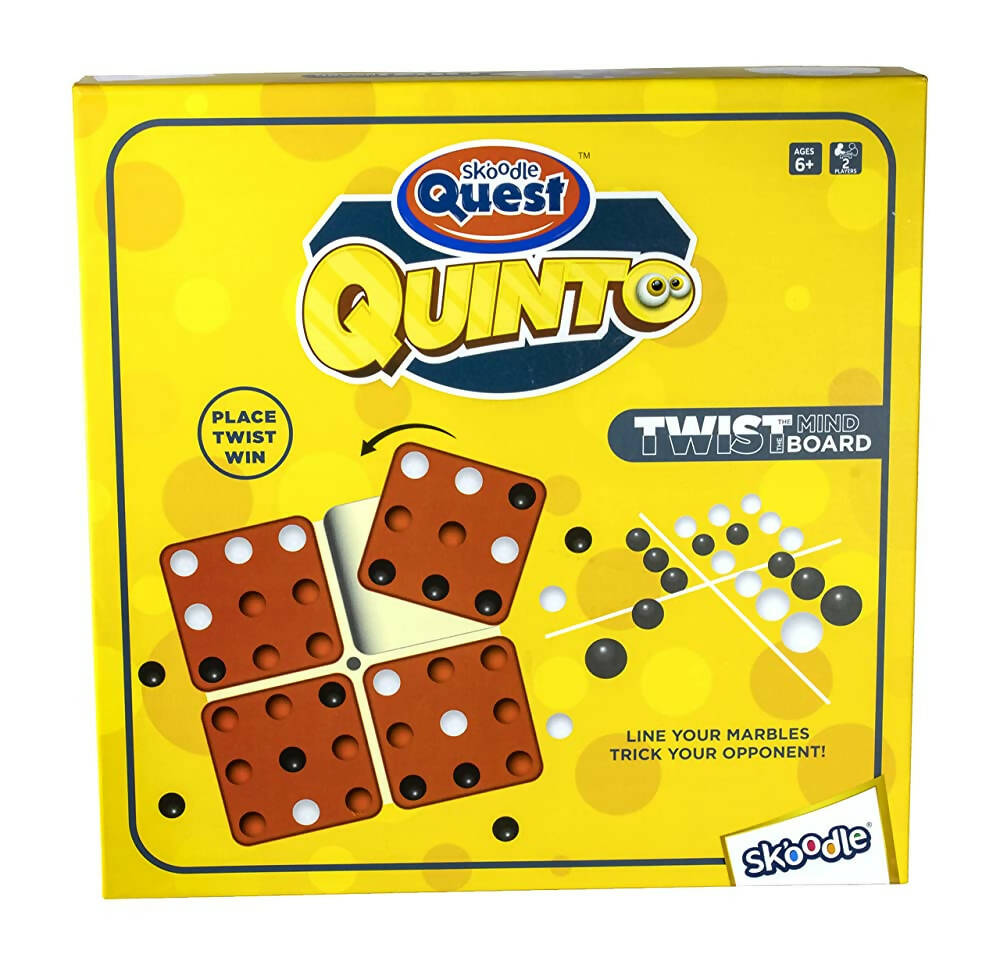 Skoodle Quest Quinto, Brain Puzzle and Strategy Board Game for Children and Adults