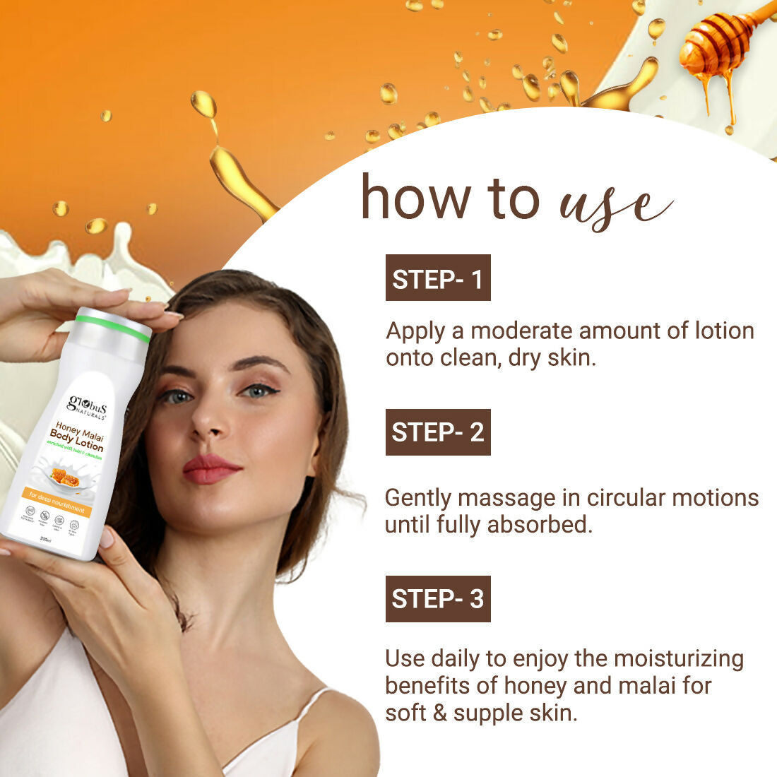 Globus Naturals Honey Malai Body Lotion