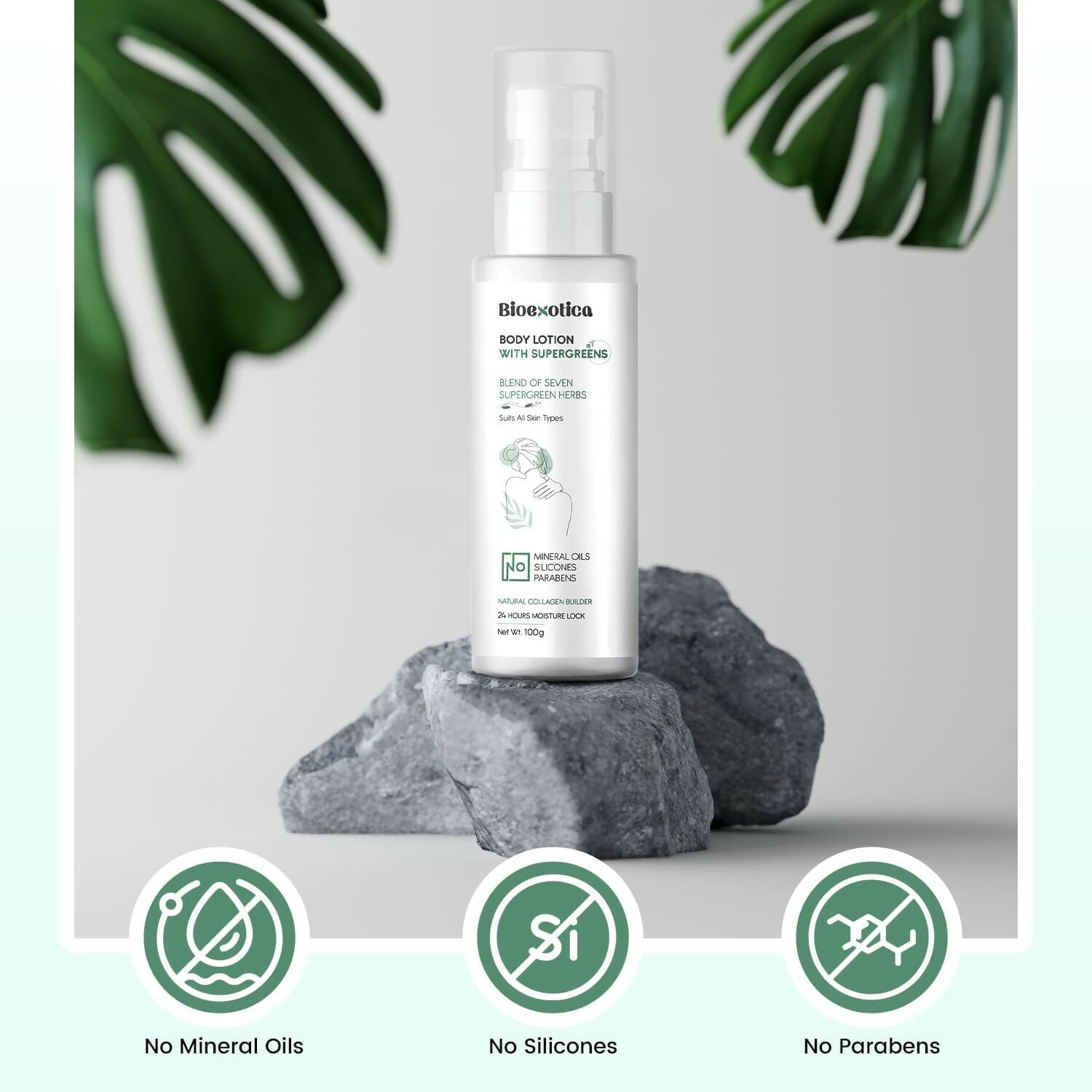 Bioexotica Body Lotion With Seven herbs For 24 hours Moisture Lock