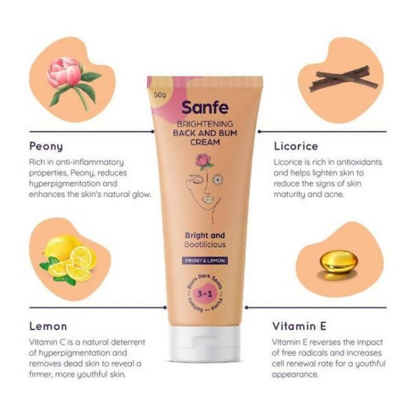 Sanfe Intimate Lightening Serum With Orange Peel + Brightening Back And Bum Cream