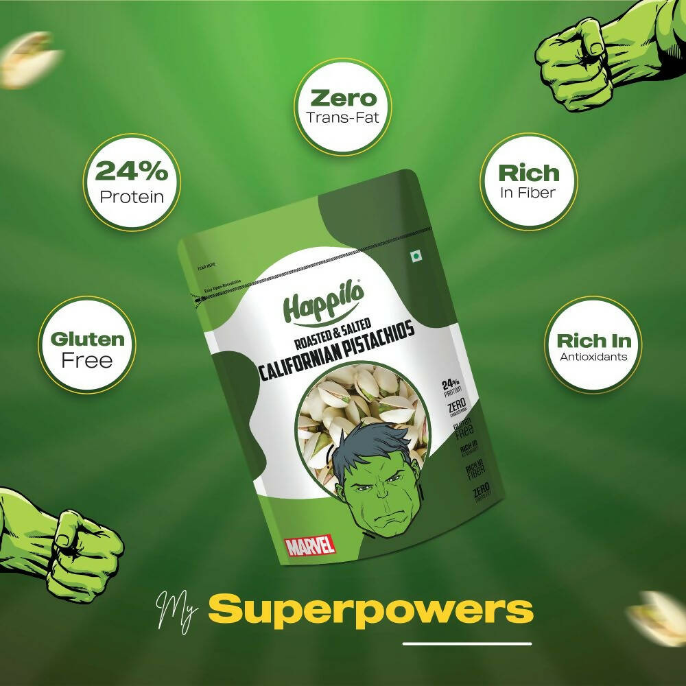 Happilo Roasted & Salted Californian Pistachios-Marvel Hulk Edition