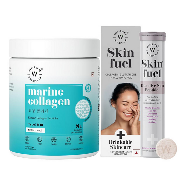 Wellbeing Nutrition Collagen & Glutathione Anti-Ageing Combo Hover Image