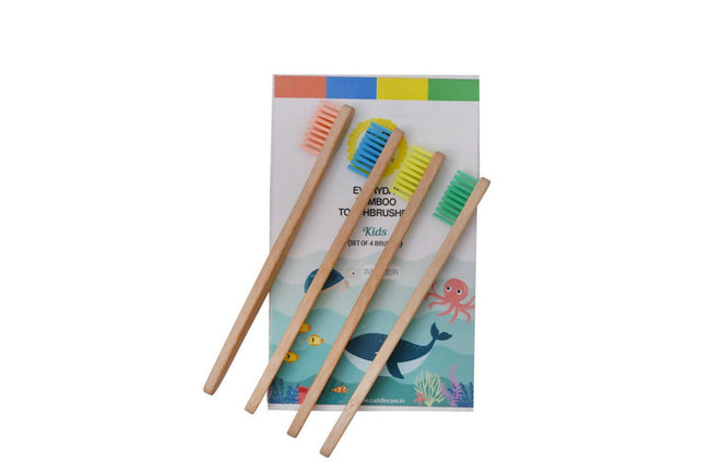 Cuddle Care Bamboo Toothbrushes for Kids (Pack of 4) Main Image