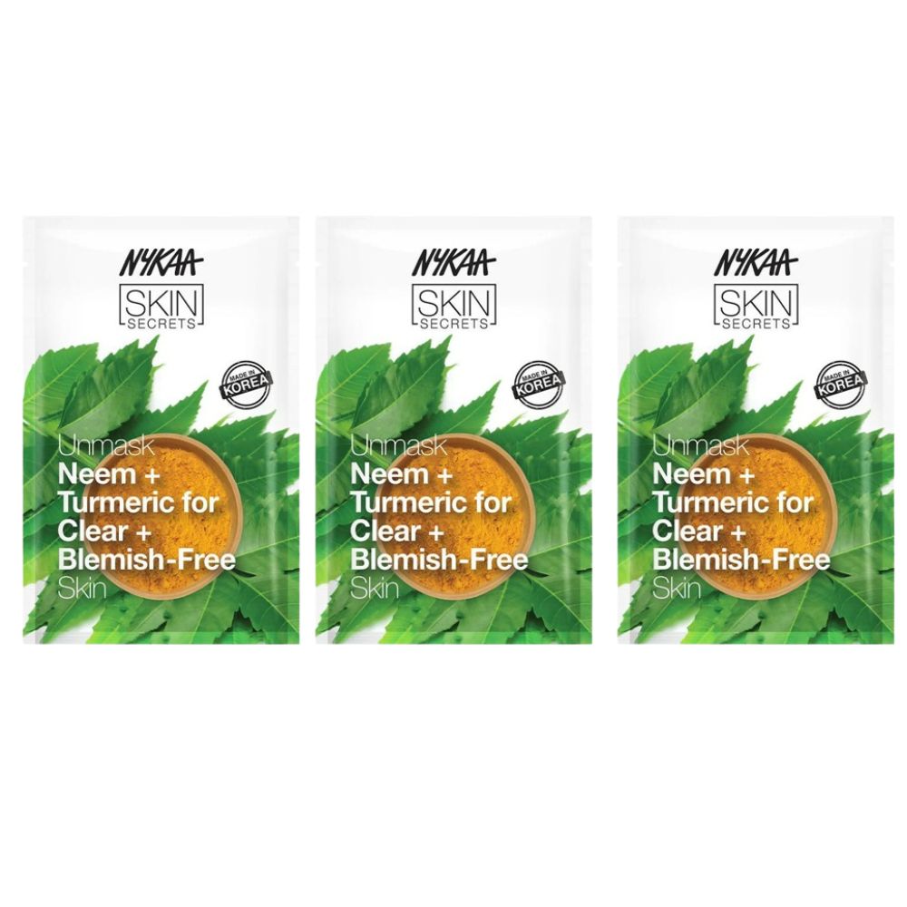Nykaa Skin Secrets Indian Rituals Neem + Turmeric Sheet Mask For Clear & Blemish - Free Skin