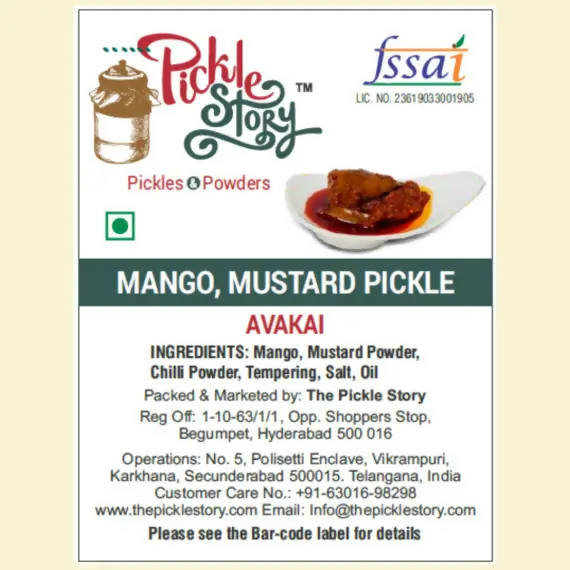 The Pickle Story Mango and Mustard – Avakai Pickle