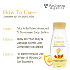 Volamena Sunscreen Body Lotion With Carrot Seed Oil Protects From UVA & UVB