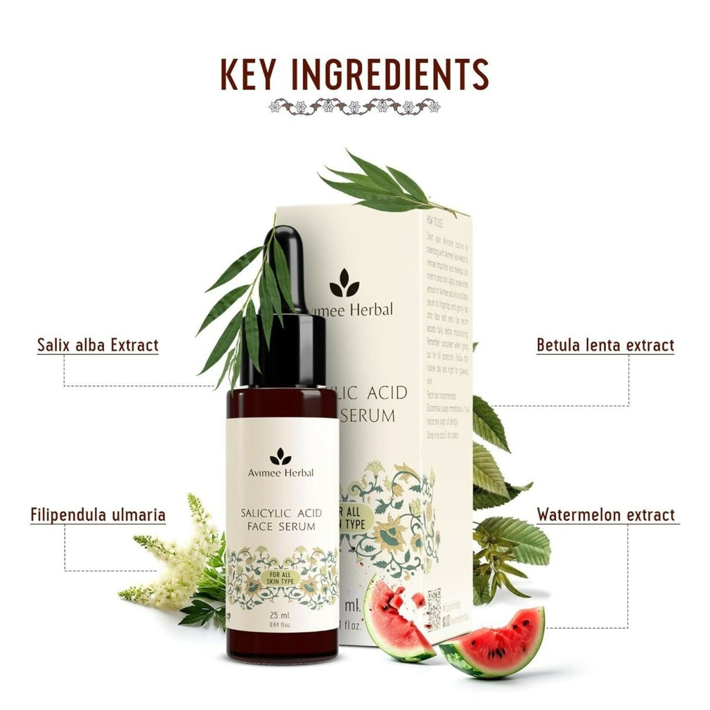 Avimee Herbal Salicylic Acid Face Serum For Acne, Blackheads & Open Pores