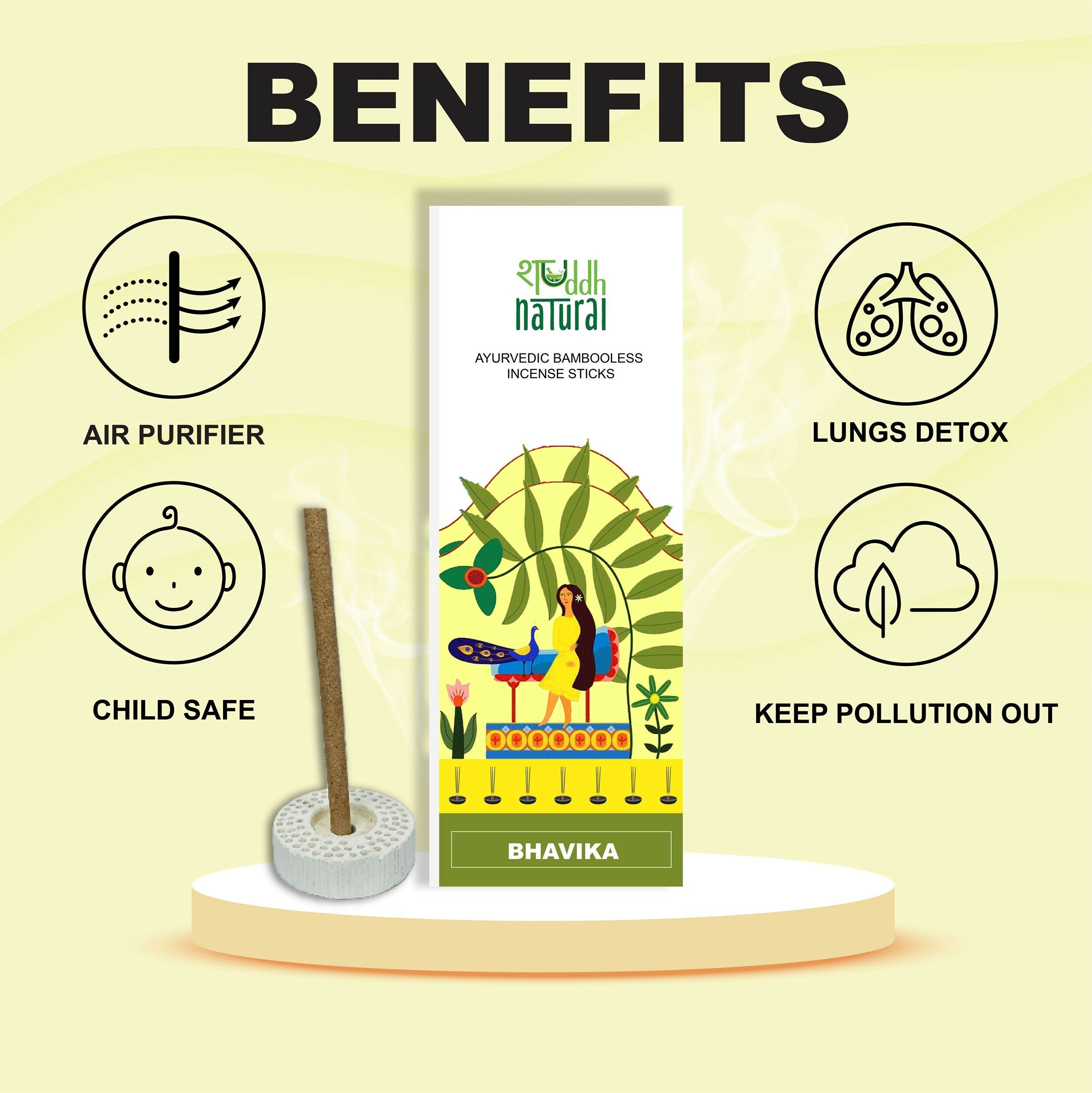 Shuddh Natural Ashwagandha & Turmeric Bambooless Incense Stick