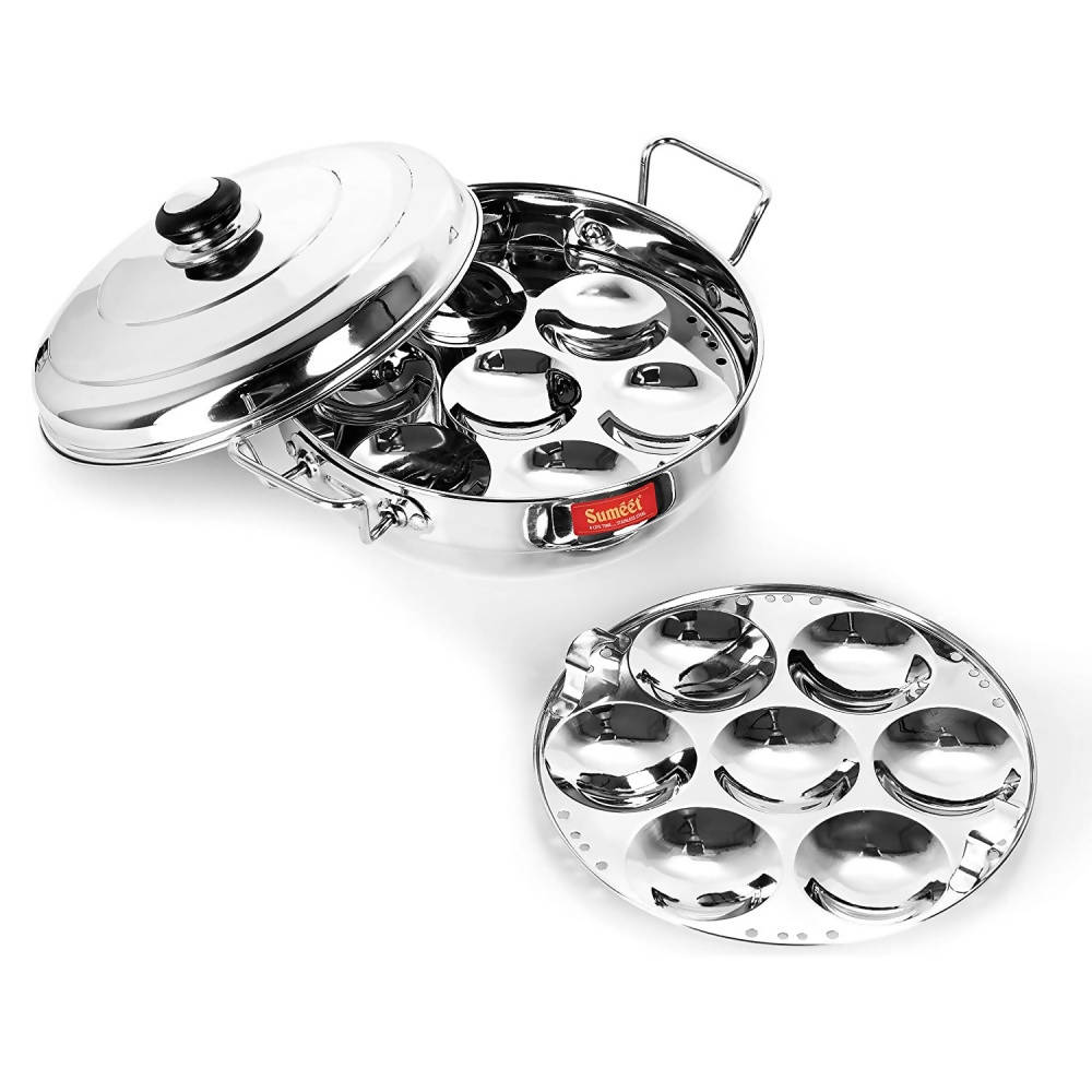 Sumeet Stainless Steel Kadhai Set with Lid and 5 Plates