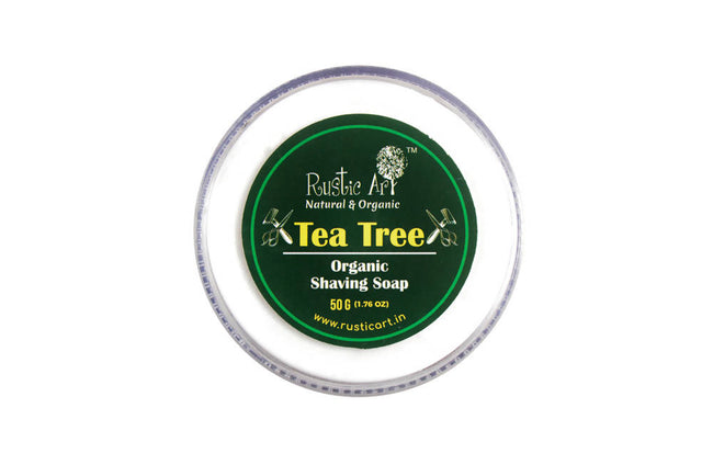 Rustic Art Tea Tree Organic Shaving Soap Hover Image