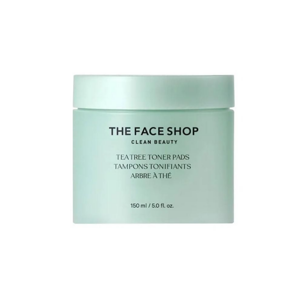 The Face Shop Tea Tree Toner Pads For Acne & Oily Skin With AHA, Ip BHA, PHA & Hyaluronic Acid