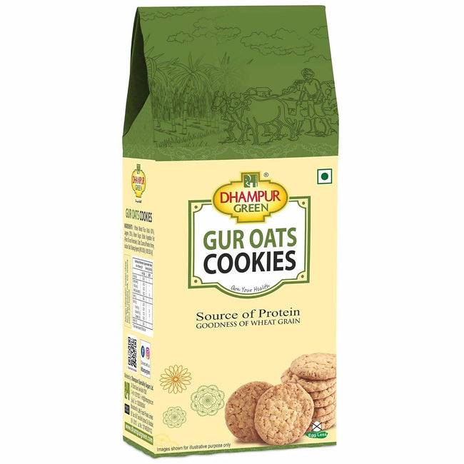 Dhampur Green Gur Oats Cookies Hover Image